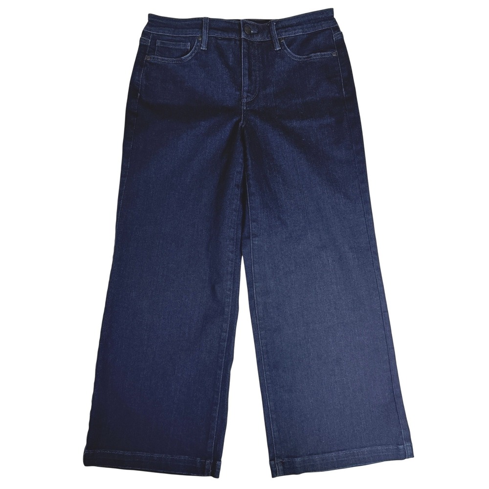 NYDJ Jeans Women 6 Blue Teresa Wide Leg Ankle Rinse MHYTKA3014